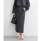 【natural couture】スリット釦ナロースカート | NICE CLAUP / OLIVE des OLIVE　OUTLET | 詳細画像14 