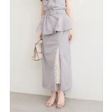 【natural couture】＜mizumami＞スリットレーススカート | NICE CLAUP / OLIVE des OLIVE　OUTLET | 詳細画像1 