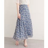 ブルー系 | 【natural couture】フラワーマーメイドギャザースカート | NICE CLAUP / OLIVE des OLIVE　OUTLET