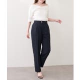 ネイビー | 【natural couture】接触冷感マシンウォッシャブルテーパードパンツ | NICE CLAUP / OLIVE des OLIVE OUTLET