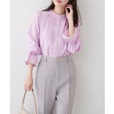 【natural couture】配色パイピングタックブラウス | NICE CLAUP / OLIVE des OLIVE　OUTLET | 詳細画像3 
