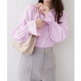【natural couture】配色パイピングタックブラウス | NICE CLAUP / OLIVE des OLIVE　OUTLET | 詳細画像4 