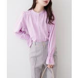 ピンク | 【natural couture】配色パイピングタックブラウス | NICE CLAUP / OLIVE des OLIVE　OUTLET