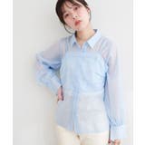 サックス | 【natural couture】<osono>ビスチェ+シャツSET | NICE CLAUP / OLIVE des OLIVE OUTLET