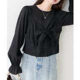 ブラック | 【natural couture】リボンビスチェ+ブラウス セット | NICE CLAUP / OLIVE des OLIVE　OUTLET