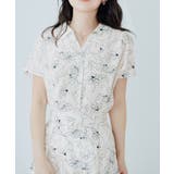 柄1 | 【natural couture】涼しげスキッパーブラウス | NICE CLAUP / OLIVE des OLIVE　OUTLET