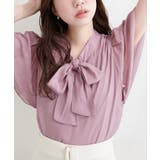【natural couture】リボンタイフラワーブラウス | NICE CLAUP / OLIVE des OLIVE OUTLET | 詳細画像2