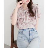 柄2 | 【natural couture】リボンタイフラワーブラウス | NICE CLAUP / OLIVE des OLIVE OUTLET