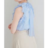 サックス | 【natural couture】バックリボンノースリチュニック | NICE CLAUP / OLIVE des OLIVE　OUTLET