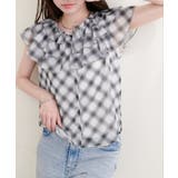 柄3 | 【natural couture】フリルカラーノースリブラウス | NICE CLAUP / OLIVE des OLIVE OUTLET