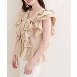 【natural couture】ラッフルフリルペプラムブラウウス | NICE CLAUP / OLIVE des OLIVE OUTLET | 詳細画像6