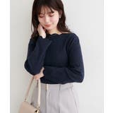 【natural couture】スカラップラメニット | NICE CLAUP / OLIVE des OLIVE　OUTLET | 詳細画像7 