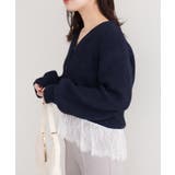 【natural couture】裾レースカーディガン | NICE CLAUP / OLIVE des OLIVE　OUTLET | 詳細画像3 