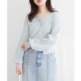 【natural couture】アシメデザイン釦カーデ | NICE CLAUP / OLIVE des OLIVE　OUTLET | 詳細画像9 