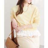 イエロー | 【natural couture】バルーンドッキングニット | NICE CLAUP / OLIVE des OLIVE　OUTLET