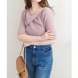 ピンク | 【natural couture】ねじりデザインニット | NICE CLAUP / OLIVE des OLIVE　OUTLET
