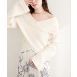 【natural couture】カシュクールフレア袖ニット | NICE CLAUP / OLIVE des OLIVE OUTLET | 詳細画像3