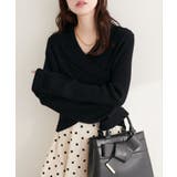 【natural couture】カシュクールフレア袖ニット | NICE CLAUP / OLIVE des OLIVE OUTLET | 詳細画像18