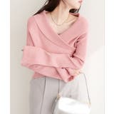 ピンク | 【natural couture】カシュクールフレア袖ニット | NICE CLAUP / OLIVE des OLIVE OUTLET