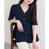 【natural couture】ランダムリブ5分袖ペプラムニットカーディガン | NICE CLAUP / OLIVE des OLIVE OUTLET | 詳細画像16