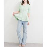 【natural couture】ランダムリブ5分袖ペプラムニットカーディガン | NICE CLAUP / OLIVE des OLIVE OUTLET | 詳細画像12