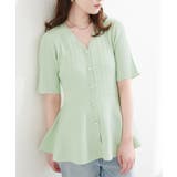 【natural couture】ランダムリブ5分袖ペプラムニットカーディガン | NICE CLAUP / OLIVE des OLIVE OUTLET | 詳細画像11