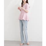 【natural couture】ランダムリブ5分袖ペプラムニットカーディガン | NICE CLAUP / OLIVE des OLIVE OUTLET | 詳細画像15