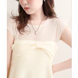 【natural couture】フロントリボンペプラムニット | NICE CLAUP / OLIVE des OLIVE　OUTLET | 詳細画像4 