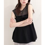 【natural couture】フロントリボンペプラムニット | NICE CLAUP / OLIVE des OLIVE　OUTLET | 詳細画像17 