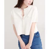 【natural couture】パール釦半袖ニットカーディガン | NICE CLAUP / OLIVE des OLIVE　OUTLET | 詳細画像2 