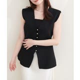 【natural couture】ゴールド釦ニットベスト | NICE CLAUP / OLIVE des OLIVE OUTLET | 詳細画像13