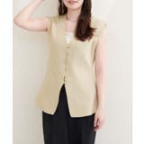 【natural couture】ゴールド釦ニットベスト | NICE CLAUP / OLIVE des OLIVE OUTLET | 詳細画像5