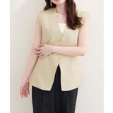 【natural couture】ゴールド釦ニットベスト | NICE CLAUP / OLIVE des OLIVE OUTLET | 詳細画像6