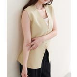 【natural couture】ゴールド釦ニットベスト | NICE CLAUP / OLIVE des OLIVE OUTLET | 詳細画像7