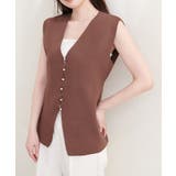 【natural couture】ゴールド釦ニットベスト | NICE CLAUP / OLIVE des OLIVE OUTLET | 詳細画像9