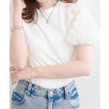 【natural couture】フラワーレースパフスリーブT | NICE CLAUP / OLIVE des OLIVE OUTLET | 詳細画像16