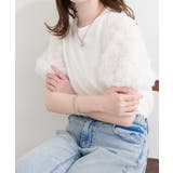 【natural couture】フラワーレースパフスリーブT | NICE CLAUP / OLIVE des OLIVE OUTLET | 詳細画像3