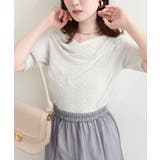 【natural couture】ジャガードカットドレープTOPS | NICE CLAUP / OLIVE des OLIVE OUTLET | 詳細画像3