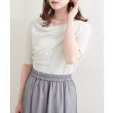【natural couture】ジャガードカットドレープTOPS | NICE CLAUP / OLIVE des OLIVE OUTLET | 詳細画像4
