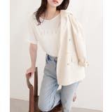 ラインストーンロゴ半袖Tシャツ | NICE CLAUP / OLIVE des OLIVE OUTLET | 詳細画像2