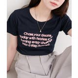 【natural couture】フロッキーロゴTEE | NICE CLAUP / OLIVE des OLIVE　OUTLET | 詳細画像1 