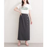 【natural couture】フロッキーロゴTEE | NICE CLAUP / OLIVE des OLIVE　OUTLET | 詳細画像5 