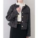 【natural couture】ツイードゆったりジャケット | NICE CLAUP / OLIVE des OLIVE　OUTLET | 詳細画像2 