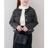 【natural couture】ツイードゆったりジャケット | NICE CLAUP / OLIVE des OLIVE　OUTLET | 詳細画像4 