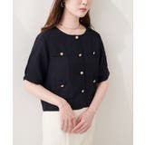 【natural couture】ツイード半袖ジャケット | NICE CLAUP / OLIVE des OLIVE OUTLET | 詳細画像11