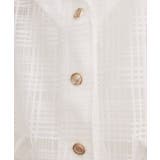 【natural couture】シアーチェックノーカラーショートジャケット | NICE CLAUP / OLIVE des OLIVE OUTLET | 詳細画像5