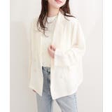 【natural couture】ベルト付きシアージャケット | NICE CLAUP / OLIVE des OLIVE OUTLET | 詳細画像1