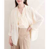 【natural couture】ベルト付きシアージャケット | NICE CLAUP / OLIVE des OLIVE OUTLET | 詳細画像3