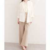 【natural couture】ベルト付きシアージャケット | NICE CLAUP / OLIVE des OLIVE OUTLET | 詳細画像5