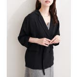 【natural couture】ベルト付きシアージャケット | NICE CLAUP / OLIVE des OLIVE OUTLET | 詳細画像25